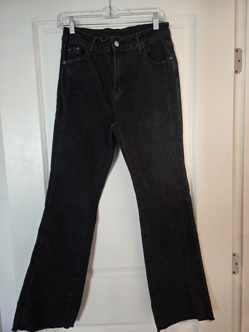 Women's Black High-Rise Flared Jeans